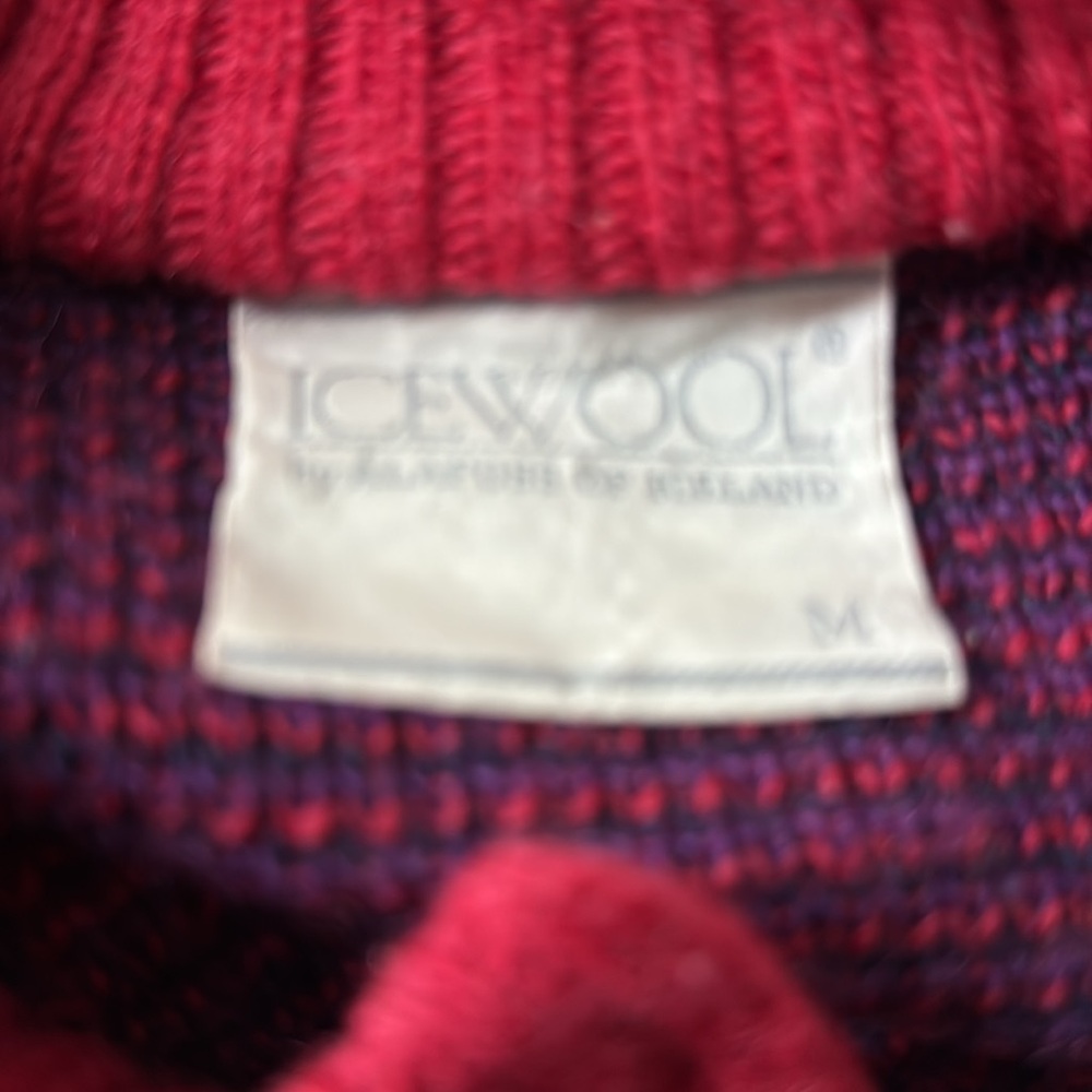 Vintage Alafoss of Iceland Vintage Pink Fair Isle Sweater 80’ Knit - Picture 8 of 8